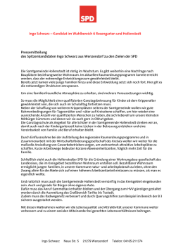 Ingo Schwarz &ndash; Kandidat im Wahlbereich
