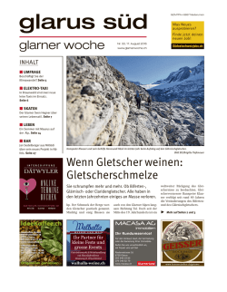 Glarner Woche, Glarus S&uuml;d, 17.8.2016