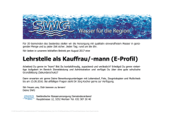 Die Versorgung mit qualitativ einwandfreiem Wasser in gen&uuml;gender