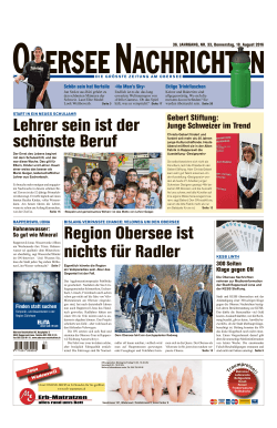 Obersee Nachrichten, 18.8.2016