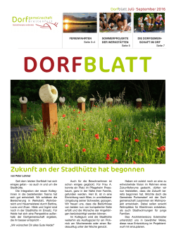 Dorfblatt Juli- Sept 2016 - Dorfgemeinschaft Breitenfurt