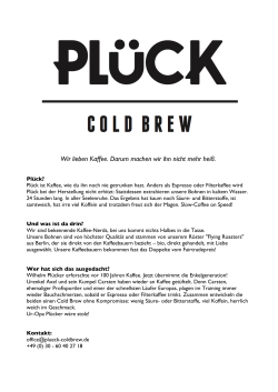 Presse - Plück Cold Brew