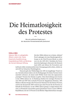 Die Heimatlosigkeit des Protestes - Konrad-Adenauer