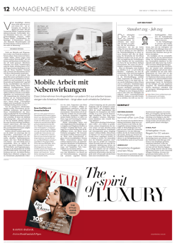 Die Welt Mobile Arbeit mit Nebenwirkungen Dass