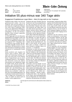 Initiative 55 plus-minus war 340 Tage aktiv