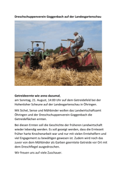 Dreschschuppenverein Goggenbach auf der Landesgartenschau