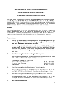 IMW SE Einladung HV 20160929