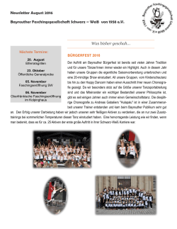 Newsletter August - Schwarz Weiß Bayreuth