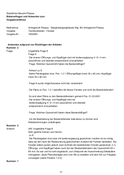 Staatliches Bauamt Passau Bieteranfragen und Antworten