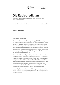 lesen - Radiopredigt