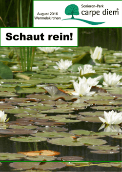 Hauszeitung August - Senioren