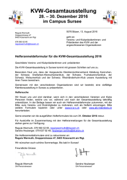 Info-Schreiben - AKV Aargauischer Kleintierz&uuml;chterverband