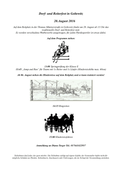 Dorf- und Reiterfest in Goltewitz 20.August 2016