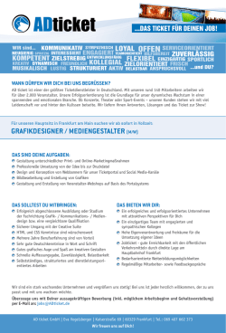 grafikdesigner / mediengestalter (m/w)