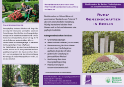 Ruhe- Gemeinschaften in Berlin - Friedhofsgärtnerei Fortte
