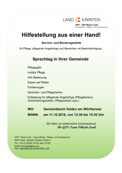 Hilfestellung aus einer Hand!