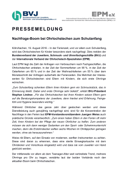PM herunterladen [] - Bundesverband der Juweliere, Schmuck