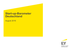 Start-up-Barometer Deutschland - August 2016