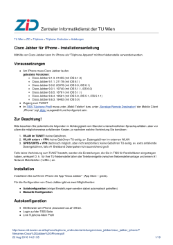 Cisco Jabber iPhone | TUphone | Kommunikation | ZID | TU Wien