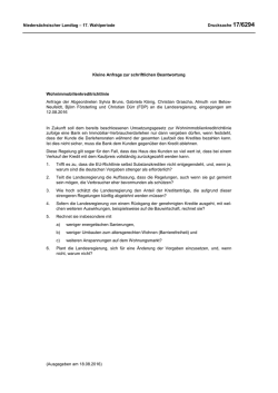 Drucksachen allgemein - Nieders&auml;chsischer Landtag