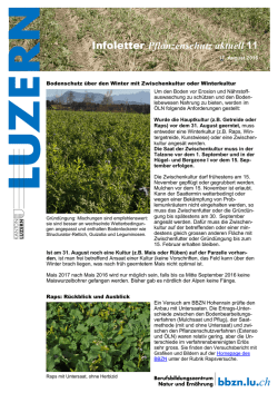 Infoletter Pflanzenschutz aktuell 11/2016