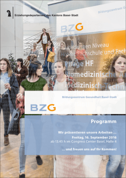 Programm - BZG Bildungszentrum Gesundheit Basel