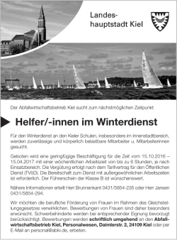 Helfer/-innen im Winterdienst