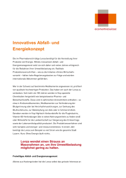 Innovatives Abfall- und Energiekonzept