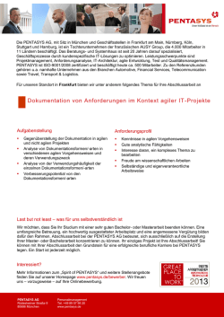 Dokumentation von Anforderungen im Kontext