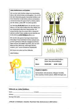 Jubla Dottikon hilft