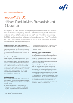 imagePASS-U2 Höhere Produktivität, Rentabilität und