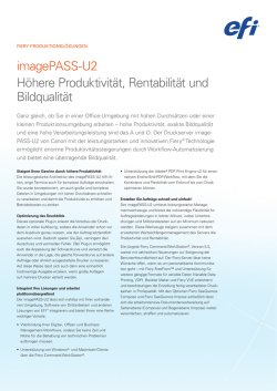imagePASS-U2 H&ouml;here Produktivit&auml;t, Rentabilit&auml;t und