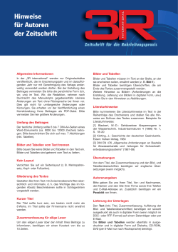 Autorenhinweise 3R als PDF - DIV Deutscher Industrieverlag GmbH
