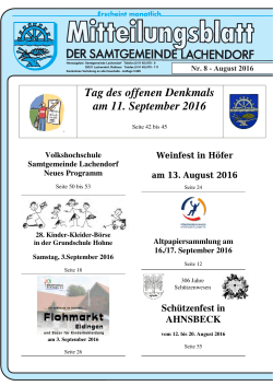 Mitteilungsblatt August - Samtgemeinde Lachendorf