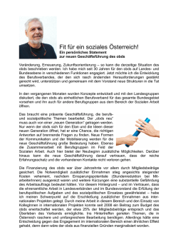 Fit für ein soziales Österreich!