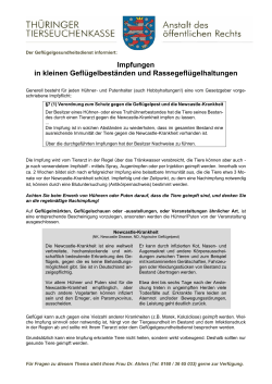 Merkblatt Impfung Kleinbestände