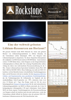 Eines der weltweit gr&ouml;ssten Lithium