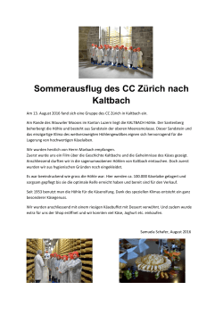 Sommerausflug des CC Zürich nach Kaltbach