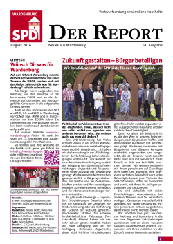 der report - SPD-Ortsverein Wardenburg
