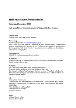 H&ouml;ll-Marathon Obereisenheim Sonntag, 28. August 2016