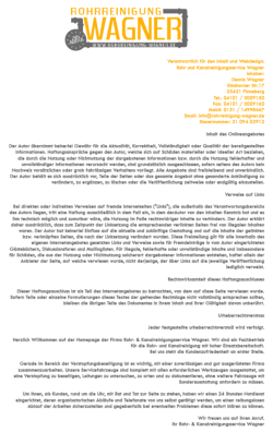 Impressum - Rohrreinigung
