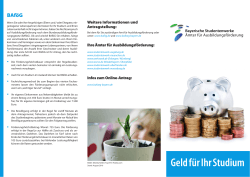 Geld für Ihr Studium - Studentenwerk Augsburg