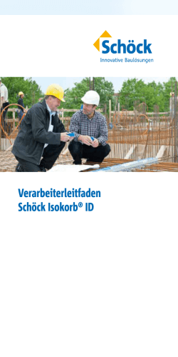 Verarbeiterleitfaden Schöck Isokorb® ID