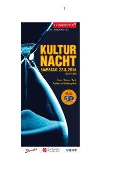 Flyer Kulturnacht 2016