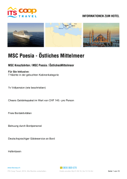 MSC Poesia - Östliches Mittelmeer