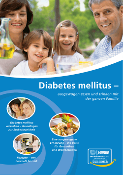Diabetes mellitus - Nestlé Ernährungsstudio
