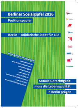 Positionspapier 7. Berliner Sozialgipfel
