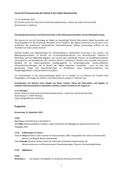 Programm - Herder