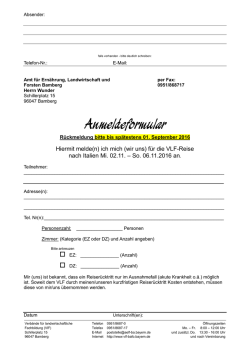 Hiermit melde(n) ich mich (wir uns) für die VLF