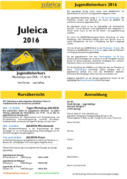 juleica 2016 - Kleinstadtdschungel.de